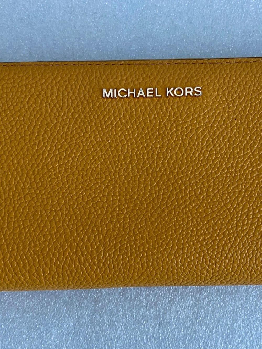 Michael Kors Jet Set Travel Large Wallet in Rad Orange/Dark Mustard